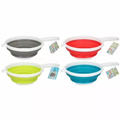 Elegance Foldable Colander  Sieve Strainer Assorted Colour • £6.82