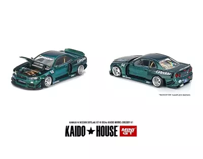 Mini GT X Kaido House 1:64 Nissan Skyline GT-R R34 Kaido Works GReddy V1 KHMG074 • $28.99