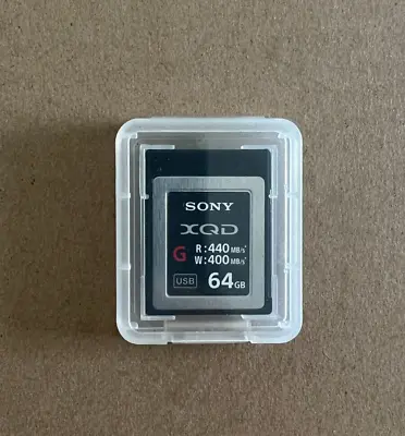 Sony 64GB XQD G-Series Memory Card QD-G64E Read : 440MB/s Write 400MB/s 4K AU • $239