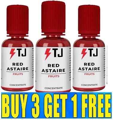 £9.75 • Buy Red Astaire 30ml Concentrate From T Juice - No Nicotine - Buy 3 Get 1 Free