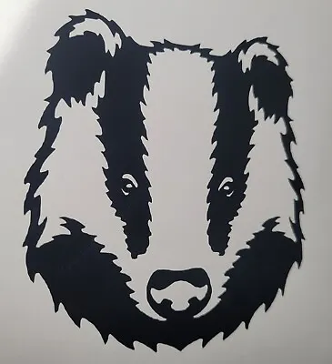 1x Badger Vinyl Sticker Decal Wildlife Car Bumper Window Fun Door Glass 4x4inch • £3.50