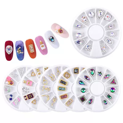 Wheel Metal Alloy Jewelry Nail Art Rhinestone For Nail False Tips 3D Decoration • $6.06