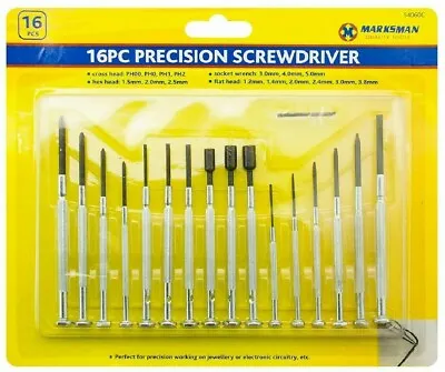 16pc Micro Precision Jewellers Screwdriver Socket Set • £3.99