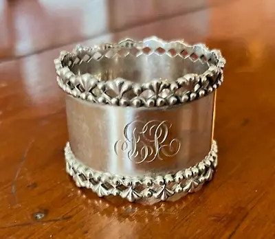 Antique Victorian Towle Silver Co Heavy Sterling Napkin Ring W Monogram • $60