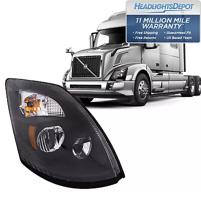 Headlights LED Black Right Passenger Fits 2015-2016 Volvo VL VNX VNL • $320.84