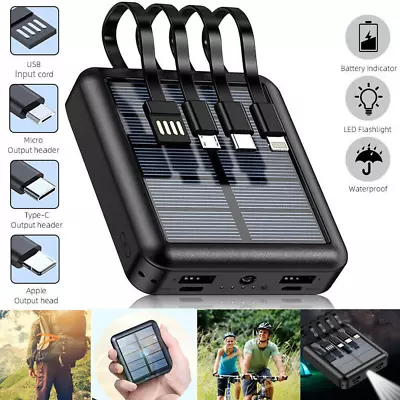 Portable 9000000mah Solar Power Bank USB Pack Battery Charger For Mobile Phone • £10.99