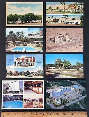 Lot Of 9 Vintage Motel Postcards 3 1940s Linen Rest 1960s-70s  • $11.95