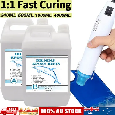 1:1 Epoxy Resin Casting Liquid Ultra Clear Craft Art DIY Heat Hot Air Gun Kit • $19.99