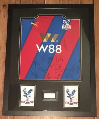 £350 • Buy CRYSTAL PALACE FC - SIGNED FRAMED Squad SHIRT COA Premier League