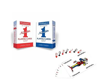 £2.20 • Buy 2 X DECKS Waddingtons No.1 Classic Playing Cards Red Blue Poker Game 