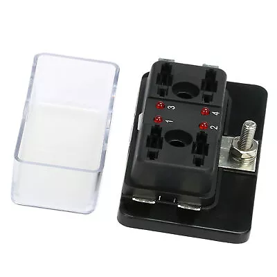 4 Way  Fuse Box Holder With  Warning  Kit  24V For Car Boat O1T5 • £7.39