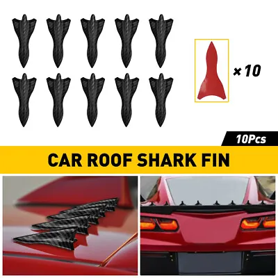 10pcs Shark Fin Diffuser Vortex Generator Car Wing Roof Spoiler Bumper Universal • $11.99