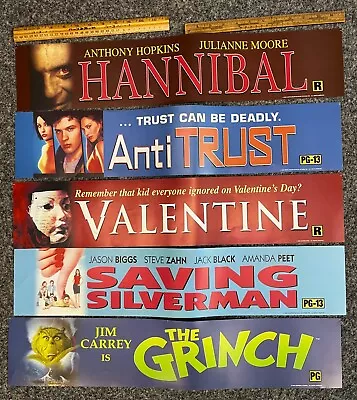 Five Movie Theater Mylar Banners / Posters Grinch Hannibal Valentine Silverman + • $49.99