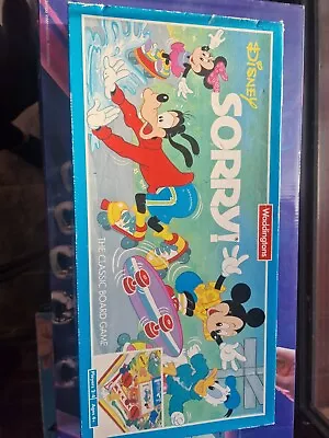 Vintage Original Waddingtons 1991 Disney Sorry Classic Board Game - Complete • £50