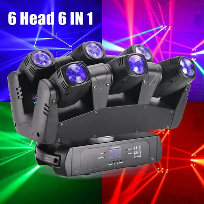 6 Head LED RGB Moving Head Stage Lighting Beam Laser Bar Disco Party DJ Light US • $270.76