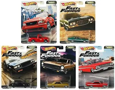 Hot Wheels Premium Fast & Furious Motor City Muscle Set Of 5 Vehicles GBW75 • $25.25