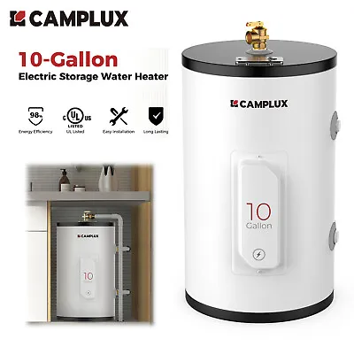 Camplux 10 Gal Tank Electric Water Heater 120V Whole House Hot Water System RV • $313