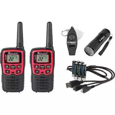 New In Box Midland E+READY 2-Way Radio Kit NOAA Weather Alert Radio Charges USB • $46.99