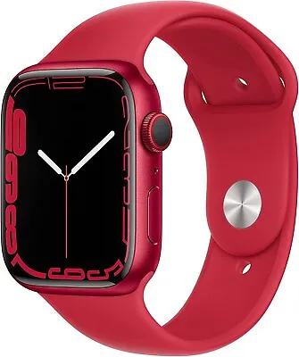 Apple Watch Series 7 GPS + LTE W/ 45MM (PRODUCT)Red Aluminum Case RED Sport Band • $225.67