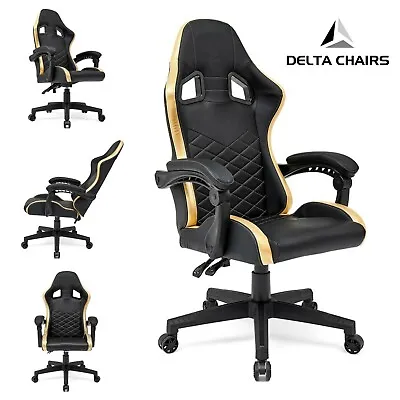 £114.99 • Buy Gaming Chair Ergonomic Recliner Armrest Swivel Computer Office Desk Chair
