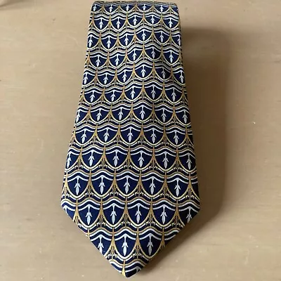 Aquascutum Necktie  4” Wide 58” Long Vintage Silk Malaysia Airlines Made In UK • £35