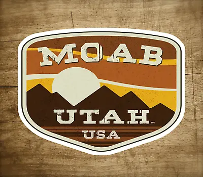 Moab Utah Decal Sticker 3.75  X 2.75  ATV 4x4 Off Road Hiking Bike Laptop Truck • $5.49