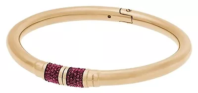 Michael Kors Park Avenue Gold Tone Pave Hinged Crystals Magnetic Bracelet  $125 • $54.99