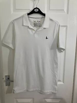 Mens Jack Wills White Polo Shirt Sz Medium  • £5