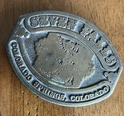 Seven Falls Brass Belt Buckle Colorado Springs Colorado - CDC Assoc. Inc.￼ • $24