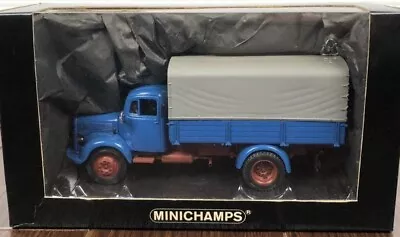 MINICHAMPS 1/43 Mercedes Benz L 3500 Canvas Truck 1950 Blue 439350020 • $50