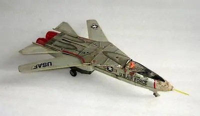 Vintage Old Battery TN Mark US Air Force F111 A Litho Airplane Tin Toy Japan • $191.31
