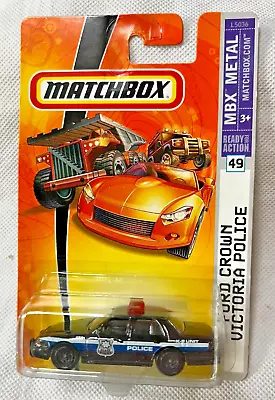 Matchbox MBX Metal (2007) Ford Crown Victoria Police Car Long Card #49 - New • £11.95