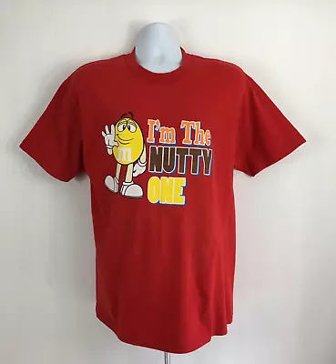 M&M Candy T Shirt Mens LARGE “I’m The Nutty One” Red Cotton Graphic • $9.77