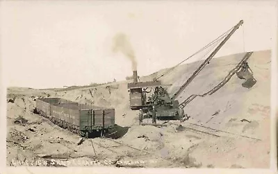 The Steam Shovel In Action Lakeview Sand & Gravel Co Iowa IA • $17.95