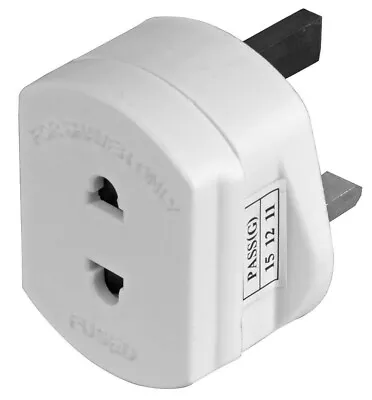 2 Pin To 3-Pin UK Shaver Adapter Plug Converter EU European Euro Europe • £4.49