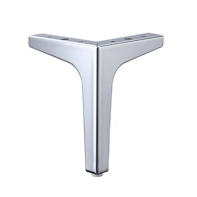 10/15/17cm Metal Furniture Sofa Legs Modern Chrome Triangles Furniture Feet UK// • £5.15