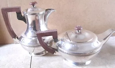 Walker & Hall Teapot And Coffee Pot  Silver Plate Art Deco • £18.99
