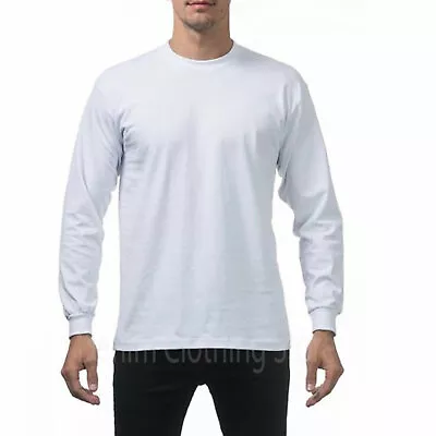 Pro Club Men Heavyweight Shirt Long Sleeve Pro Club Tee Any Color T-shirt S~7xl • $12.95