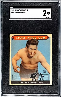 1933 Goudey Gum Sport Kings #41 JIM BROWNING SGC 2 GD WRESTLING Vintage Prewar • $79.95