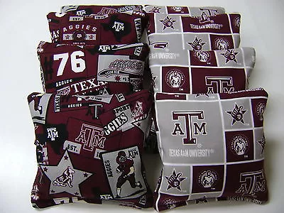 8 Cornhole Bean Bag Baggo Corn Hole Texas A&m Aggies Mp • $31.19