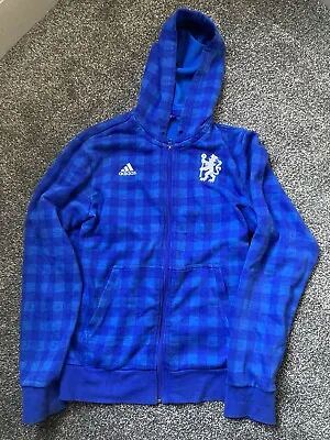 Chelsea FC Mens Hoody Zip Jacket Adidas Football Medium • £22.99