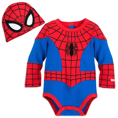 NWT Disney Store Spiderman Baby Costume Bodysuit Avengers Many Sizes • $39.24