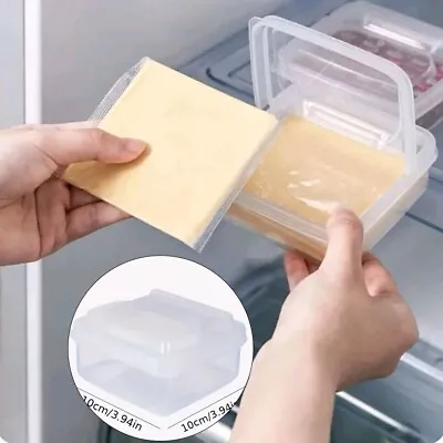 2x Cheese Slice Storage Box Fridge Butter Container Fresh-keeping Organizer Case • $25.99