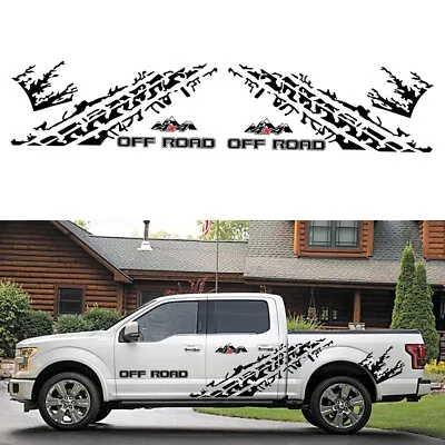 Flame Mountain Offroad Sticker Both Side Decals Decor Universal For Car Truck RV • $35