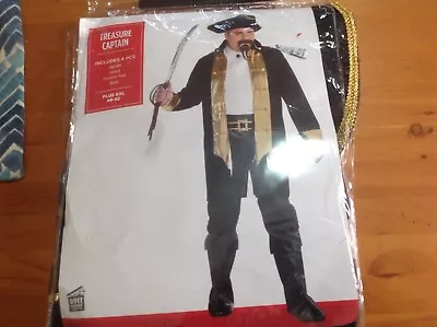 Treasure Captain Pirate Nautical Adult Mens Halloween Costume New XXL 48-52 • $42.99