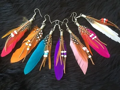 $4.20 • Buy Women's Trendy Feather Bohemian Dangle Earrings