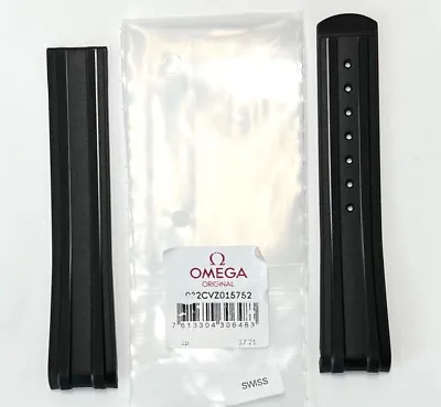 Original Omega Seamaster 20mm Black Rubber Watch Band Strap AND Deployment Clasp • $1008.28