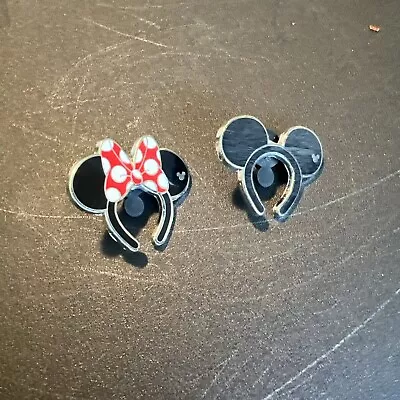 Disney Pins Mickey & Minnie Mouse  Ears Trading Pins Lot Of 2 Hidden Mickey • $11.99