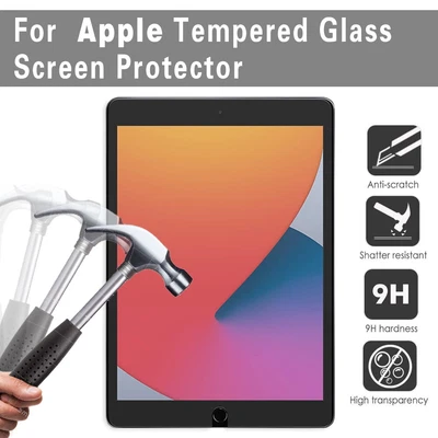 1 Pack Tablet Tempered Glass Screen Protector Cover For Apple IPad/Mini/Air/Pro • £4.49