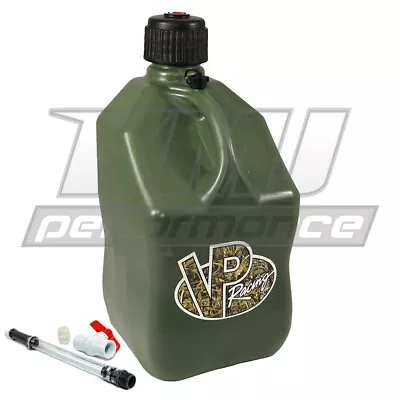 VP Fuel Camo 5 Gallon Racing Fuel Gas Jug W/ 1 Ball Valve Shut Off And Fill Hose • $46.95